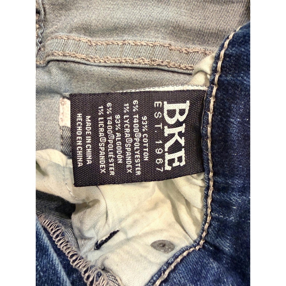 BKE Jake Straight Jeans Medium Wash Denim Whiskered Casual Everyday Pants - Picture 6 of 6